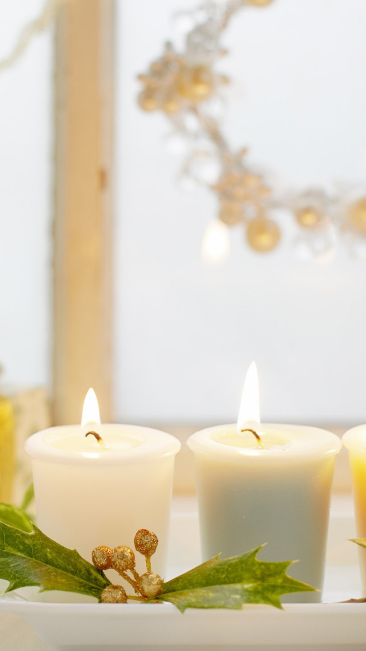 Christmas Day, Christmas and Holiday Season, Christmas Decoration, Candle, Lighting. Wallpaper in 720x1280 Resolution