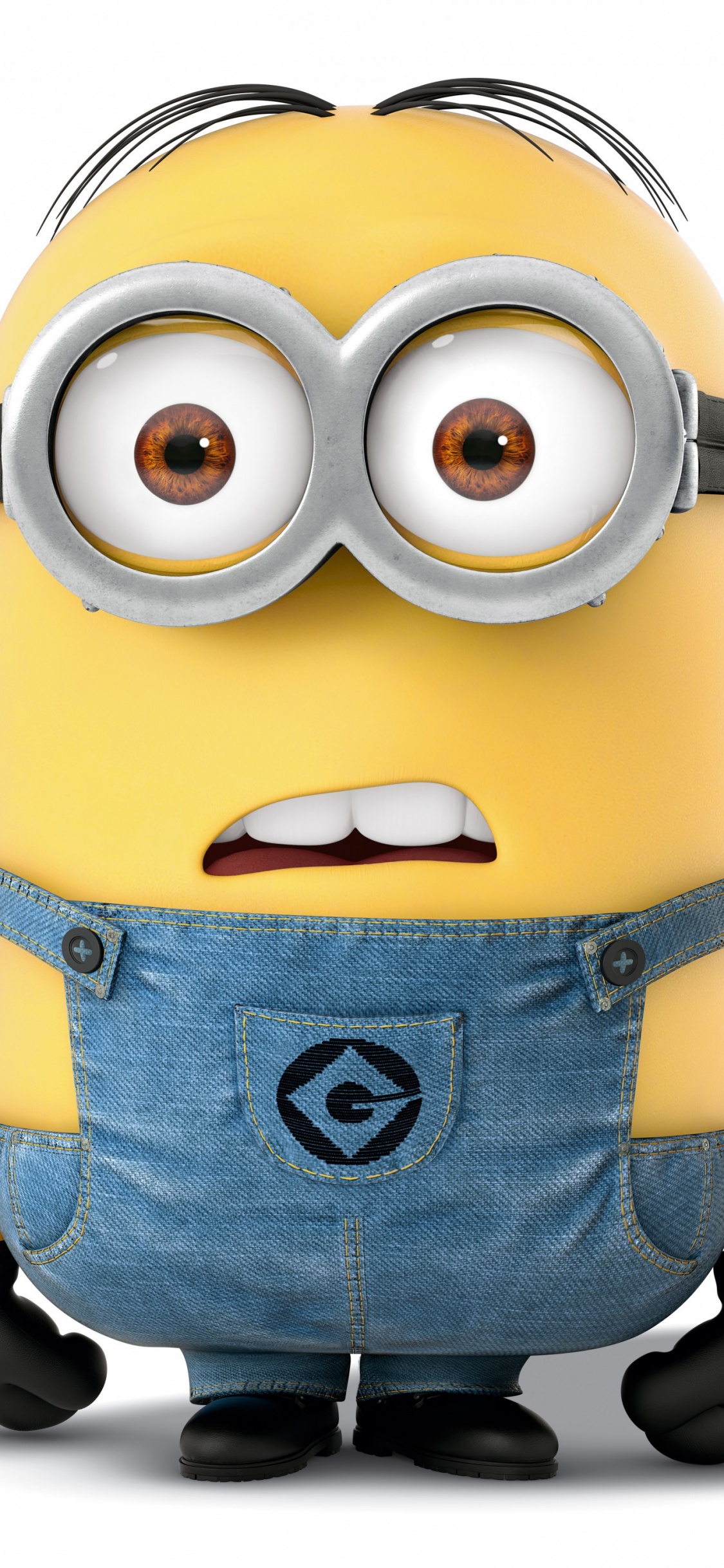 Minions Vistiendo Jeans Azules. Wallpaper in 1125x2436 Resolution