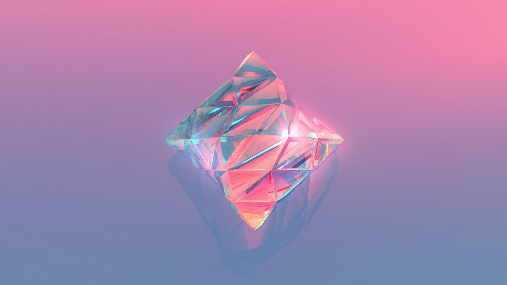 Pink and White Diamond on Pink Background. Wallpaper in 1920x1080 Resolution
