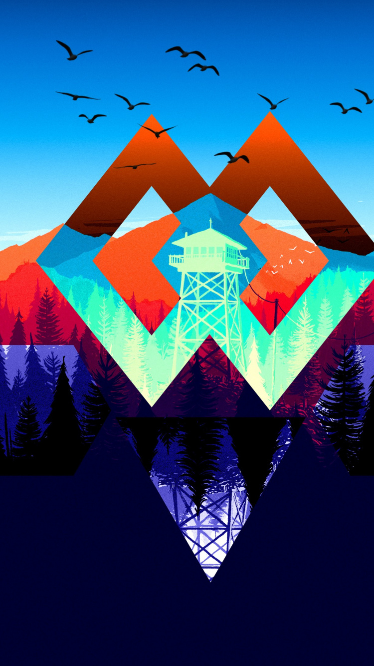 Silhouette of Trees and Mountains During Sunset. Wallpaper in 750x1334 Resolution