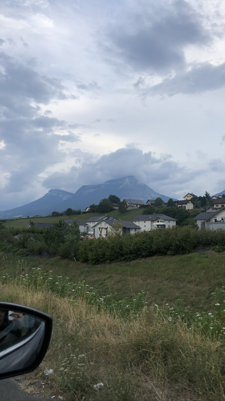 Automotive Mirror, Cloud, Mountainous Landforms, Highland, Automotive Side-view Mirror. Wallpaper in 750x1334 Resolution