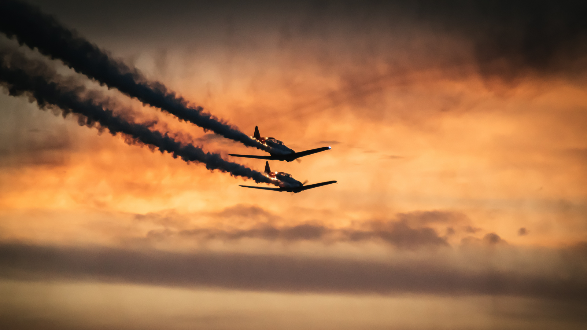 Airplane, Aircraft, Flight, Sunset, Jet Aircraft. Wallpaper in 1920x1080 Resolution