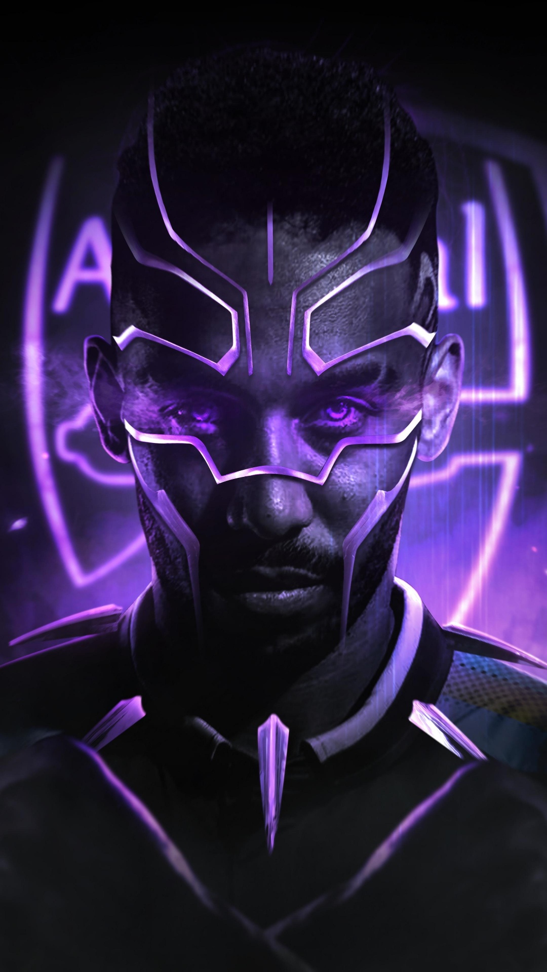 Black Panther, Pierre-Emerick Aubameyang, Arsenal F C, Superhelden, Purpur. Wallpaper in 1080x1920 Resolution