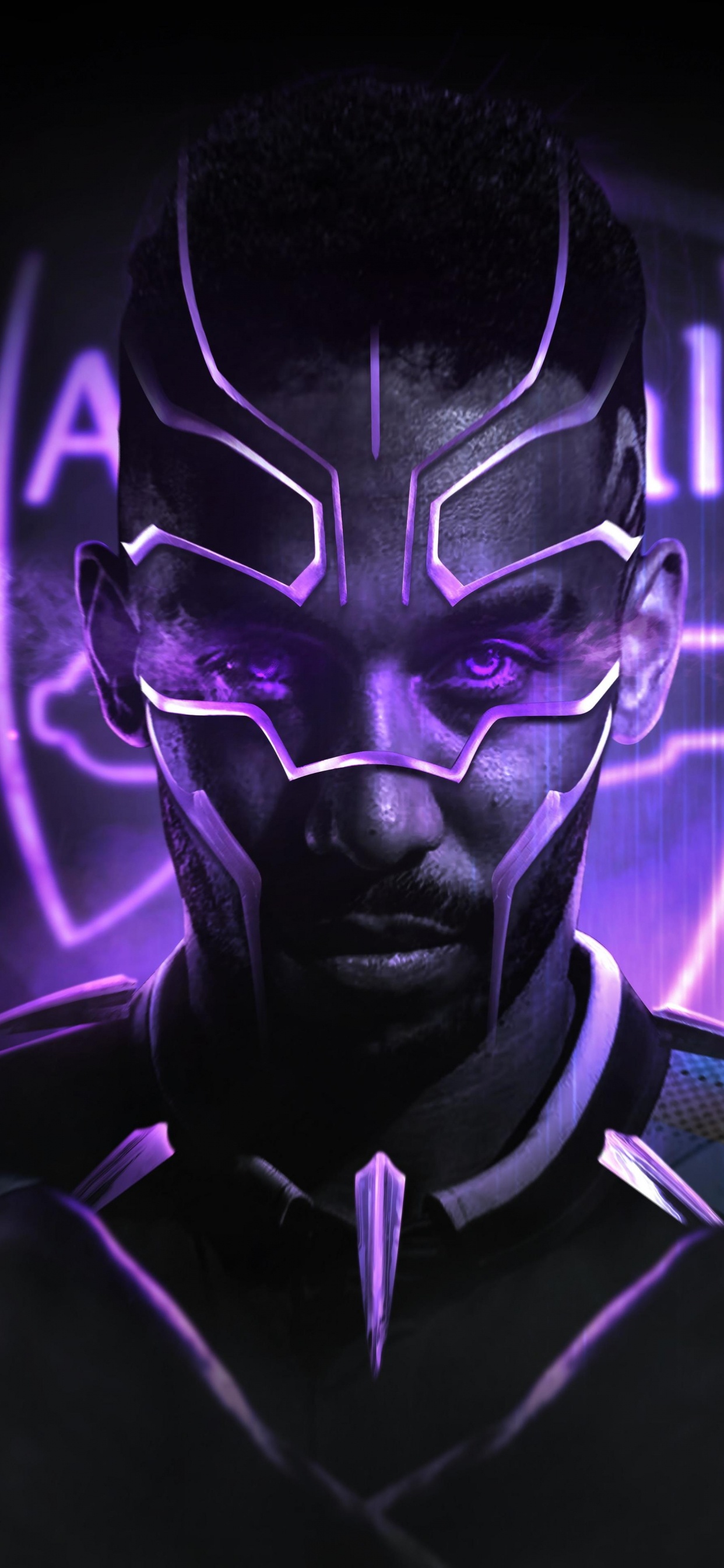 Panthère Noire, Pierre-Emerick Aubameyang, Arsenal F C, Superhero, Purple. Wallpaper in 1242x2688 Resolution