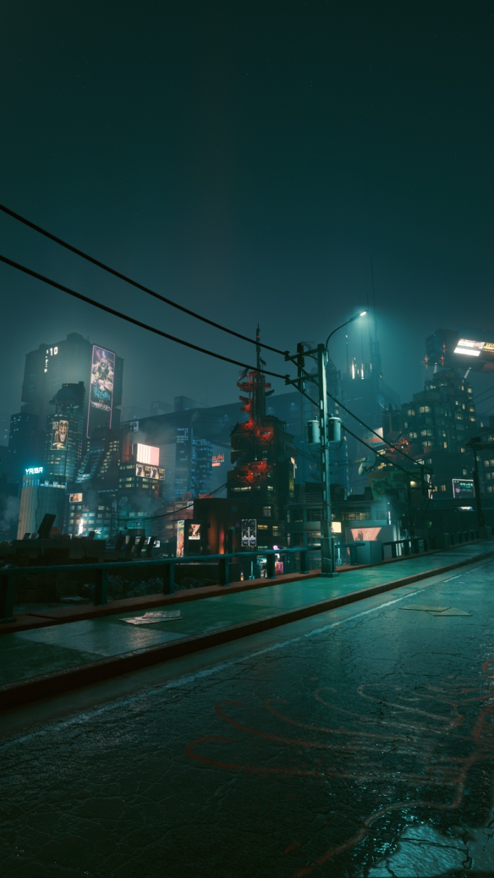 Cyberpunk, Cyberpunk 2077, Cyberpunk 2020, Paisaje Urbano, Área Urbana. Wallpaper in 720x1280 Resolution