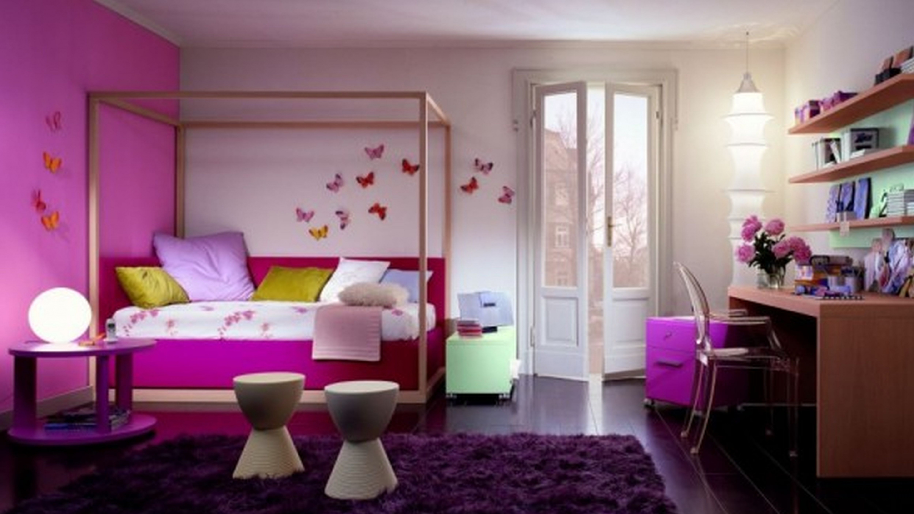 Dormitorio, Habitación, Diseño, Mueble, Diseño de Interiores. Wallpaper in 3840x2160 Resolution