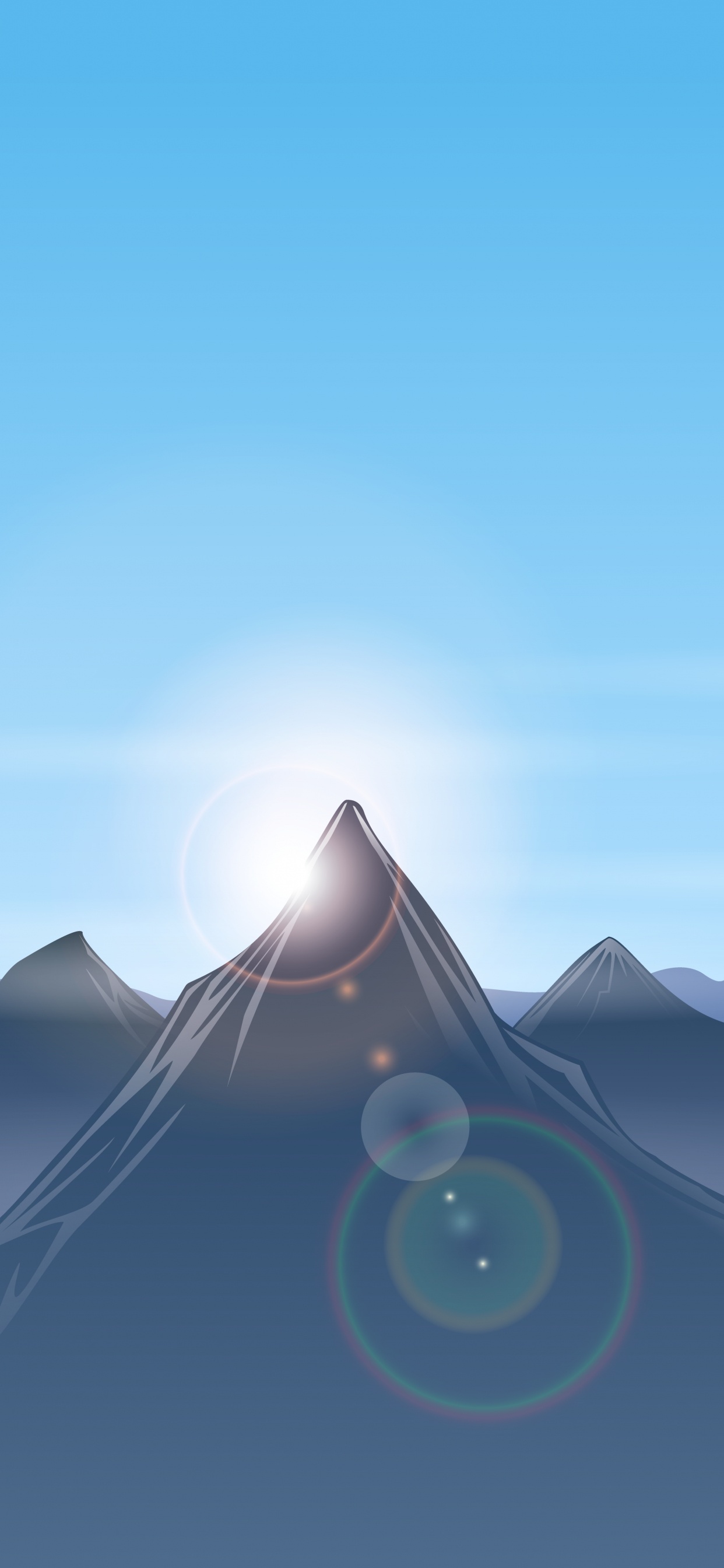 Slope, Mountain, Horizon, Natural Landscape, Astronomical Object. Wallpaper in 1242x2688 Resolution