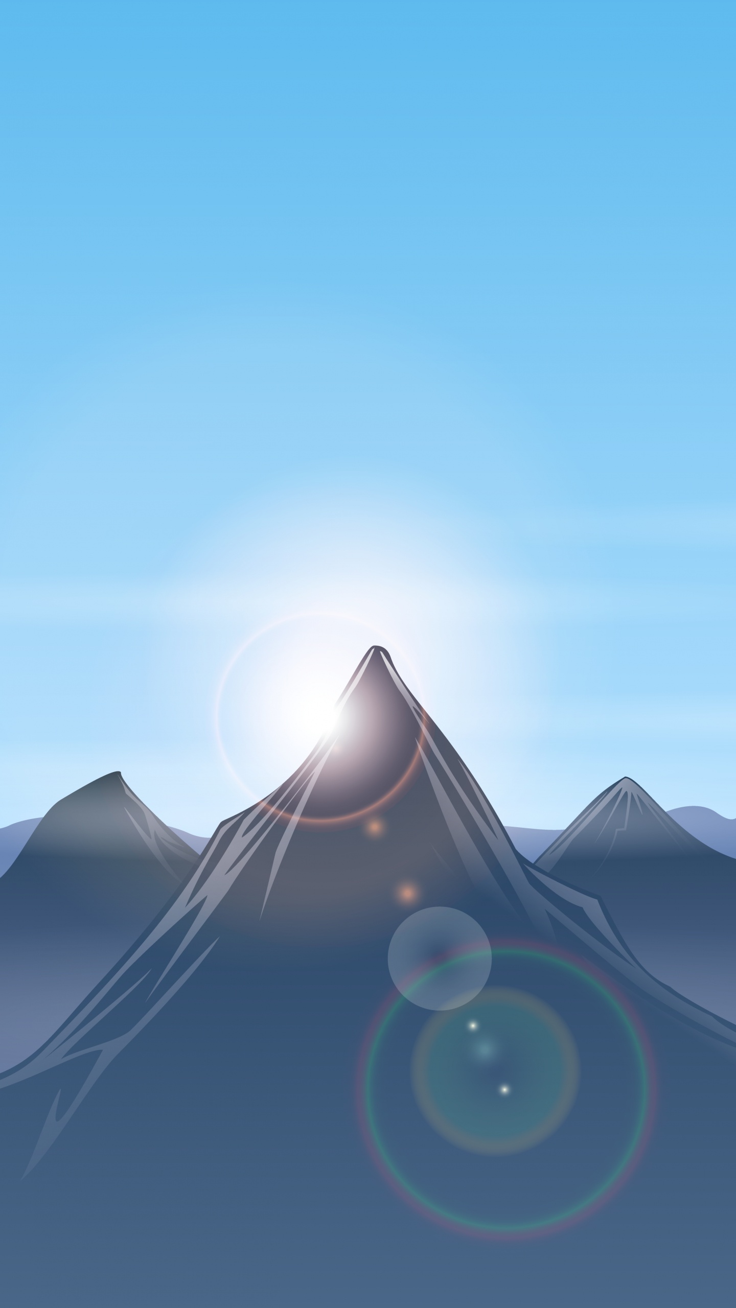 Slope, Mountain, Horizon, Natural Landscape, Astronomical Object. Wallpaper in 1440x2560 Resolution