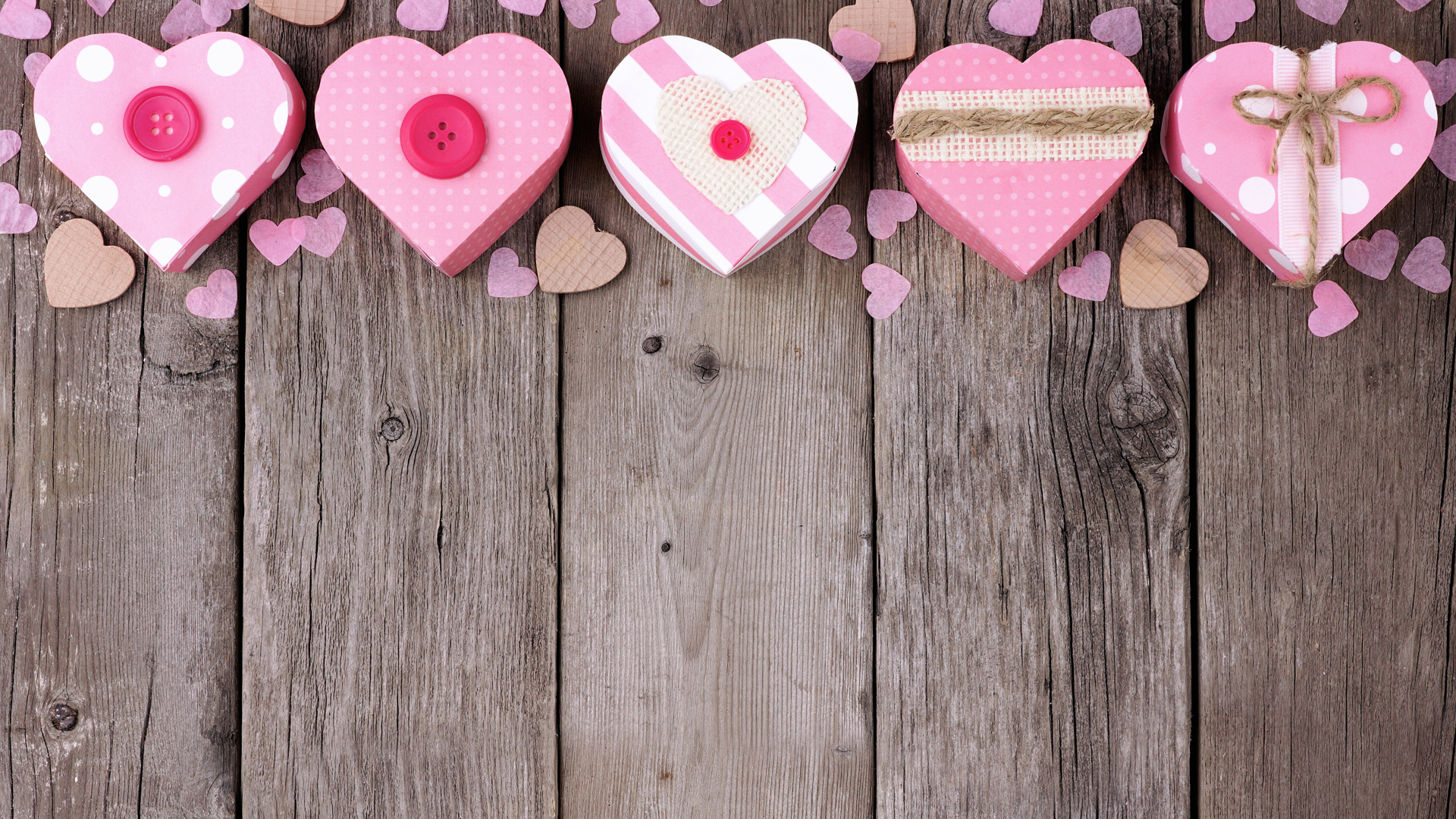 Herzen, Holz, Valentines Tag, Pink, Liebe. Wallpaper in 1920x1080 Resolution