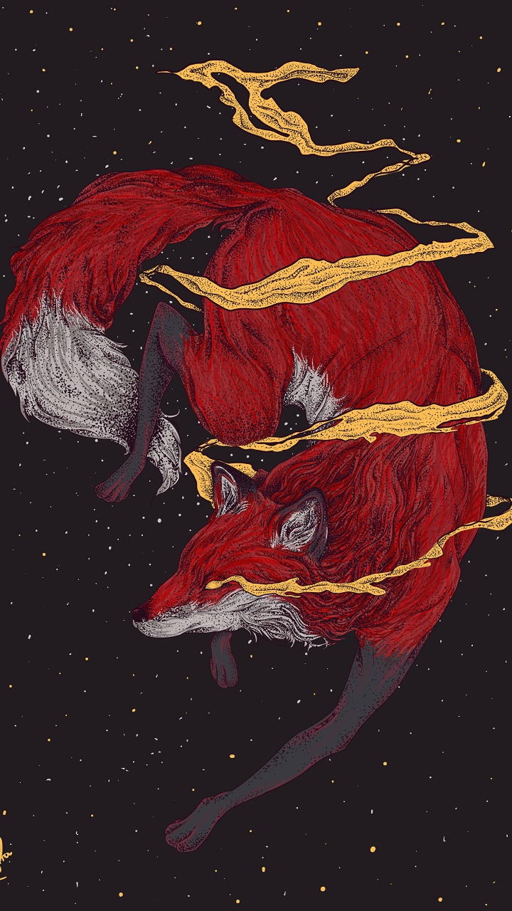 Illustration de Fumée Rouge et Blanche. Wallpaper in 720x1280 Resolution