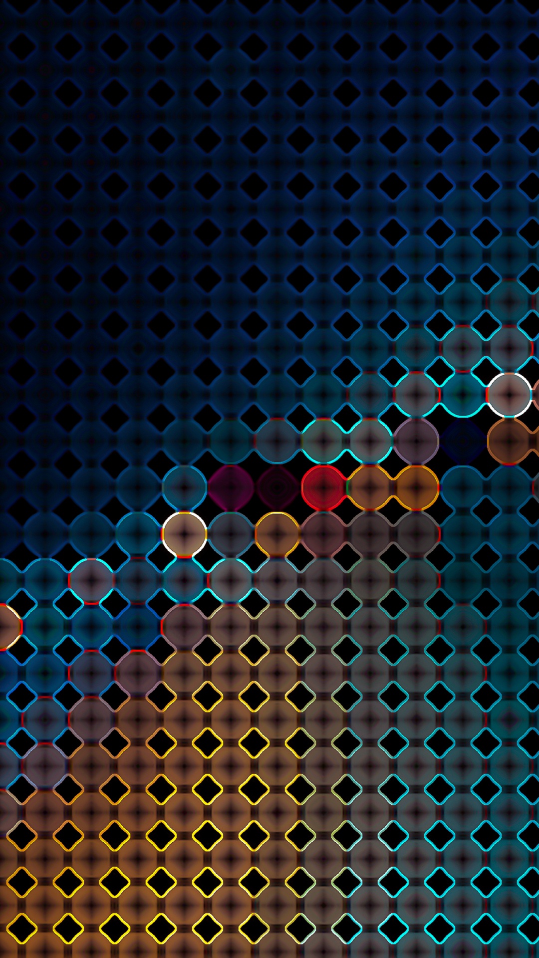 Bolas Rojas y Amarillas Azules Sobre Superficie Negra. Wallpaper in 1080x1920 Resolution