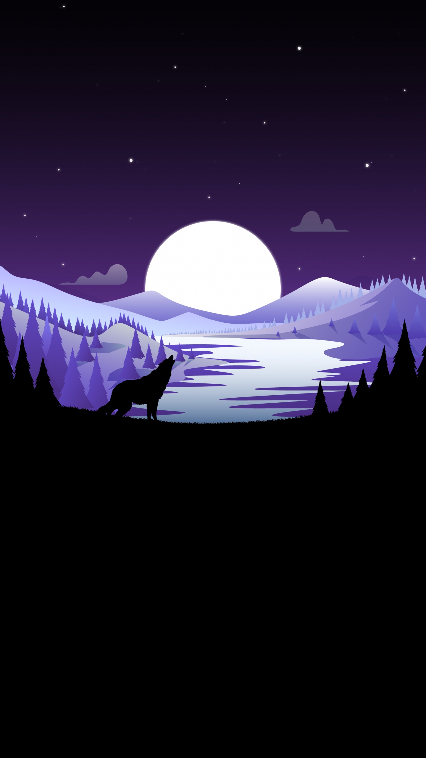 Atmosphere, World, Crescent, Moon, Art. Wallpaper in 1440x2560 Resolution