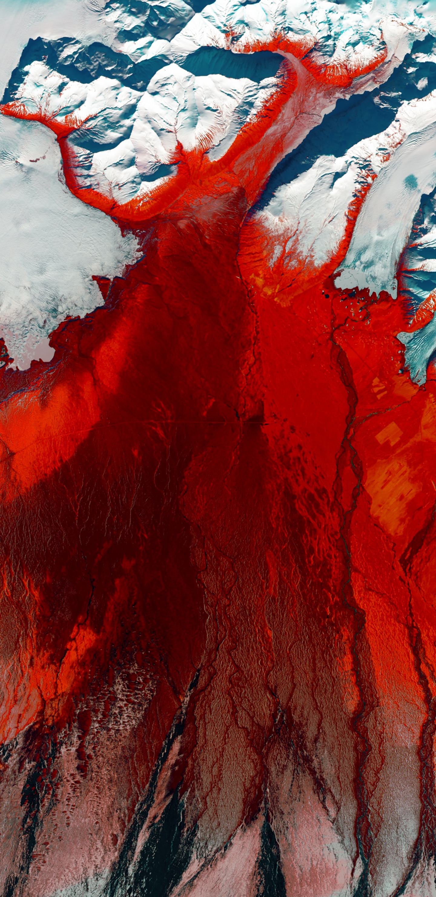 Terre, États-unis, Art, Glacier, Red. Wallpaper in 1440x2960 Resolution