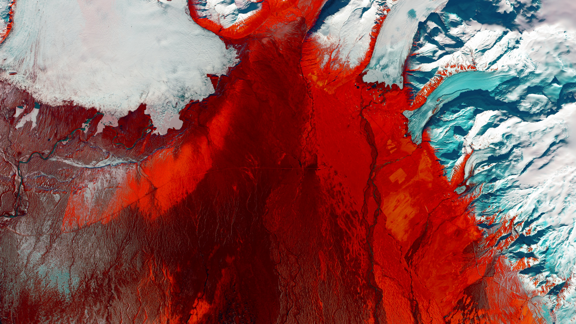 Tierra, Estados Unidos, Arte, Glaciar, Rojo. Wallpaper in 1920x1080 Resolution