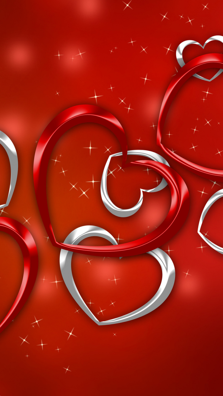 Heart, Valentines Day, Red, Love, Text. Wallpaper in 750x1334 Resolution
