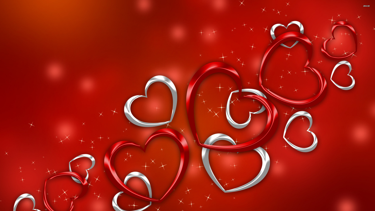 心脏, 红色的, 爱情, 文本, 假日 壁纸 1280x720 允许