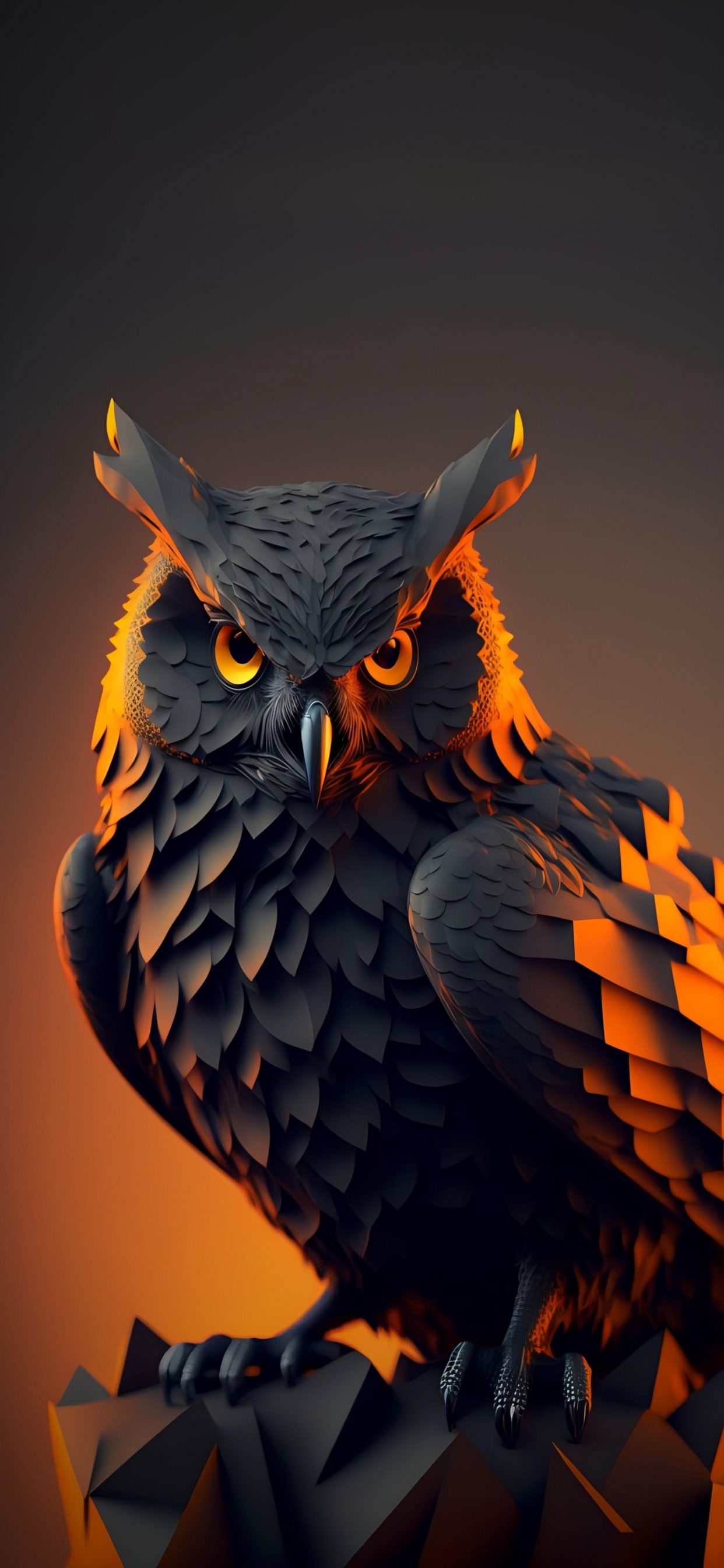 Grand-duc D'amérique, Hibou, Harfang, Falconiformes, Tête. Wallpaper in 1242x2688 Resolution