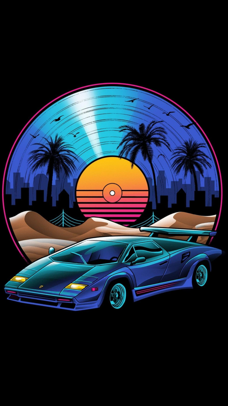 Retro-Vinyl, Leinwand, Soundtrack, Digitale Kunst, Kunst. Wallpaper in 750x1334 Resolution