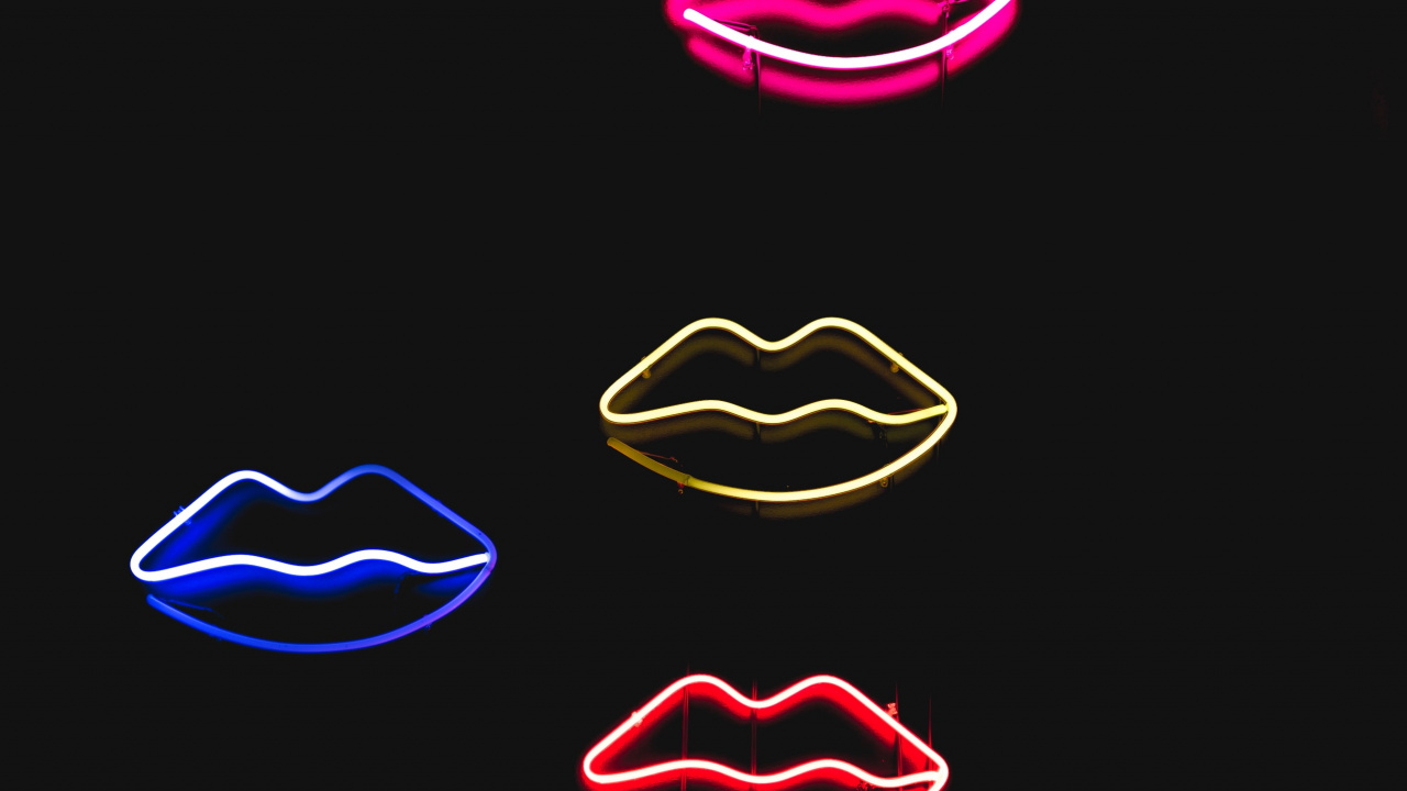 Heart Shaped Red and Blue Hearts Illustration. Wallpaper in 1280x720 Resolution