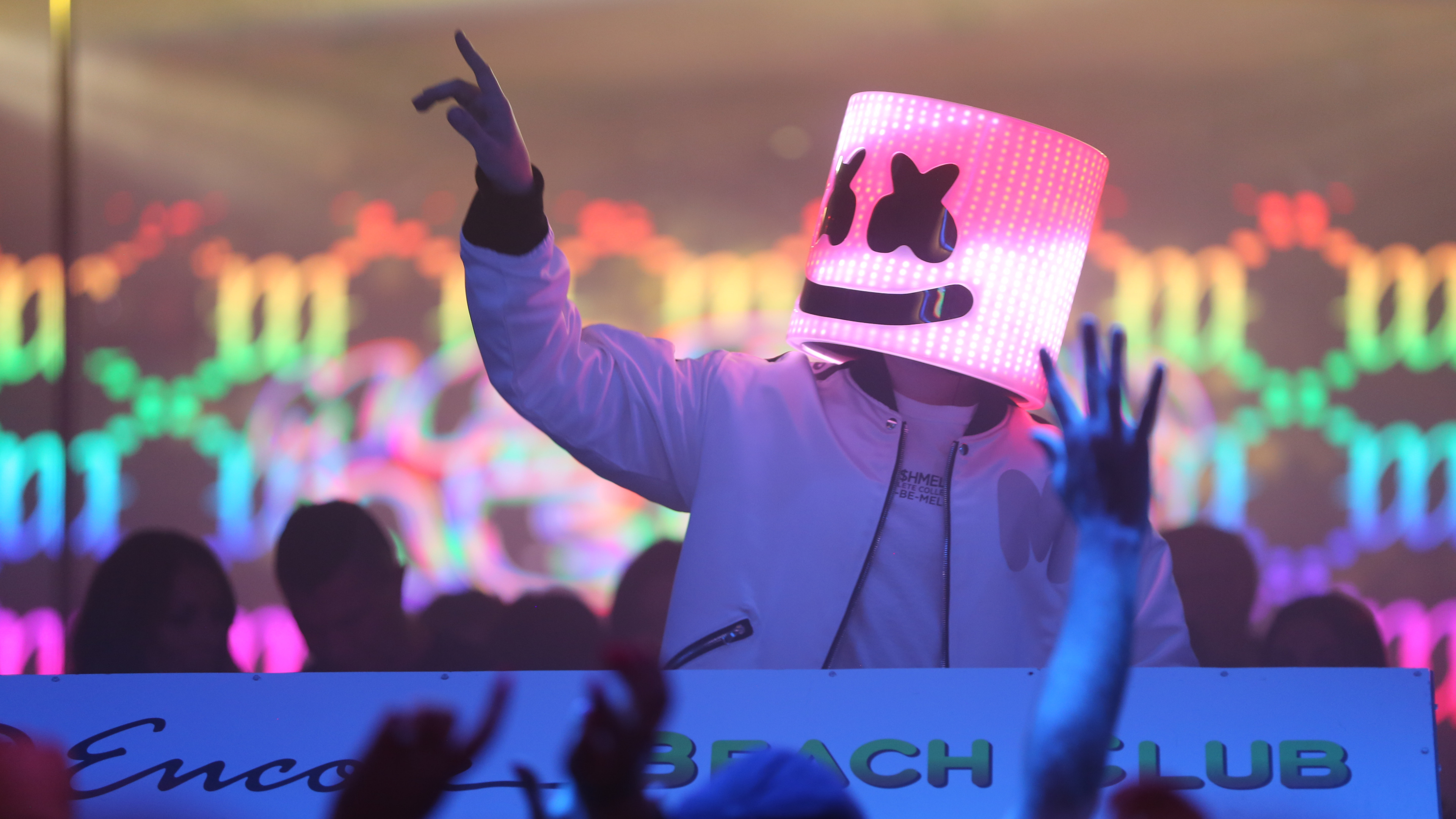 DJ Marshmello, Leistung, Unterhaltung, Veilchen, Purpur. Wallpaper in 3840x2160 Resolution
