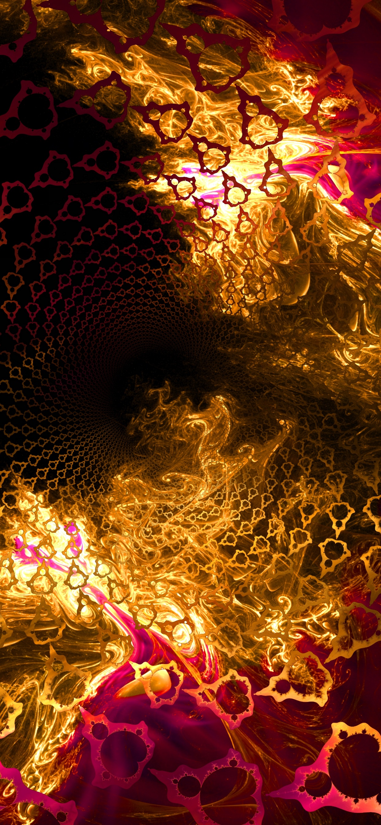 Braune Und Schwarze Abstrakte Malerei. Wallpaper in 1242x2688 Resolution