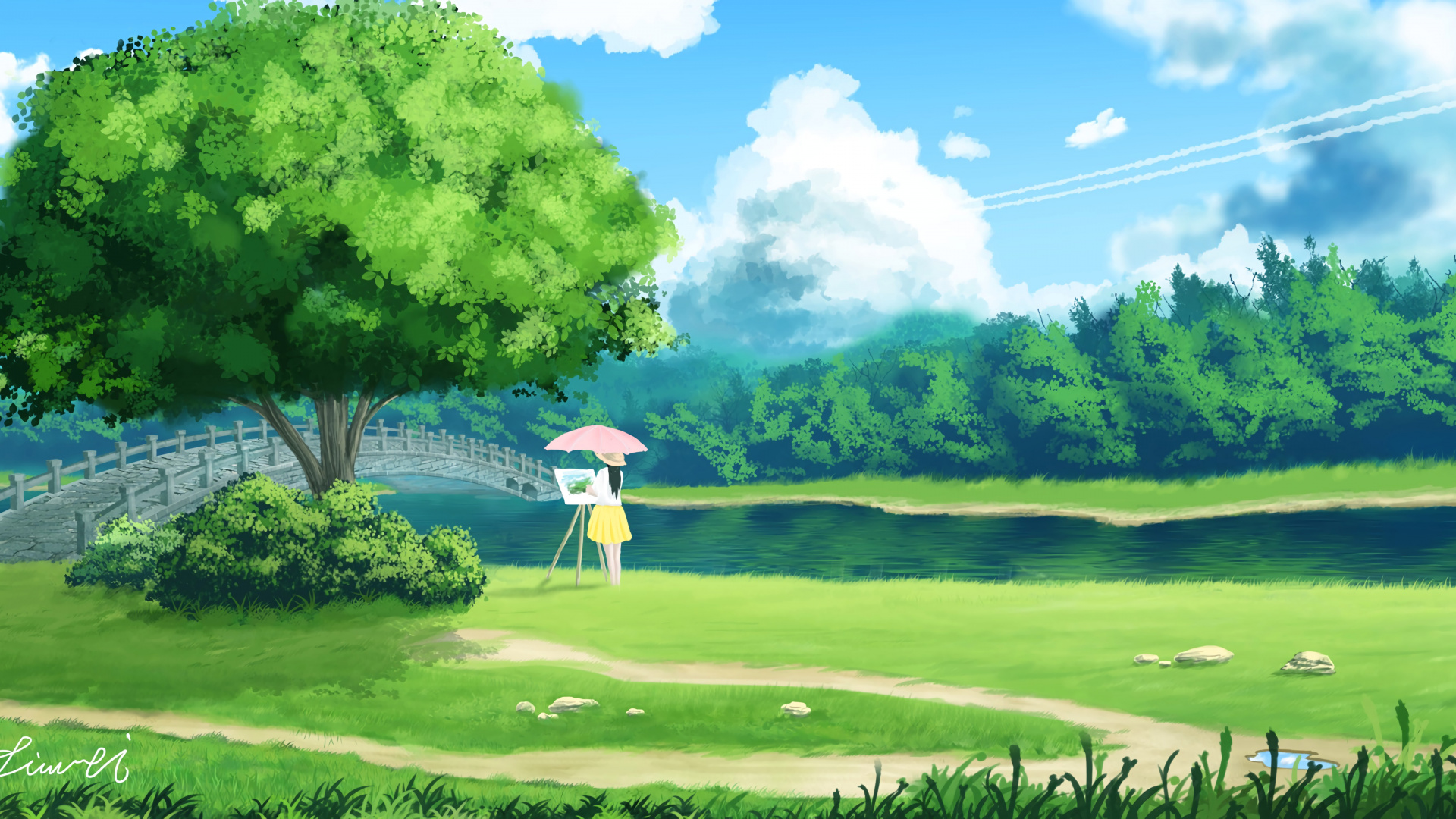 下载 1920x1080 壁纸 性质, 草, 高尔夫球场, 自然景观, 天空 性质, 草, 高尔夫球场, 自然景观, 天空 壁纸 1920x1080 允许