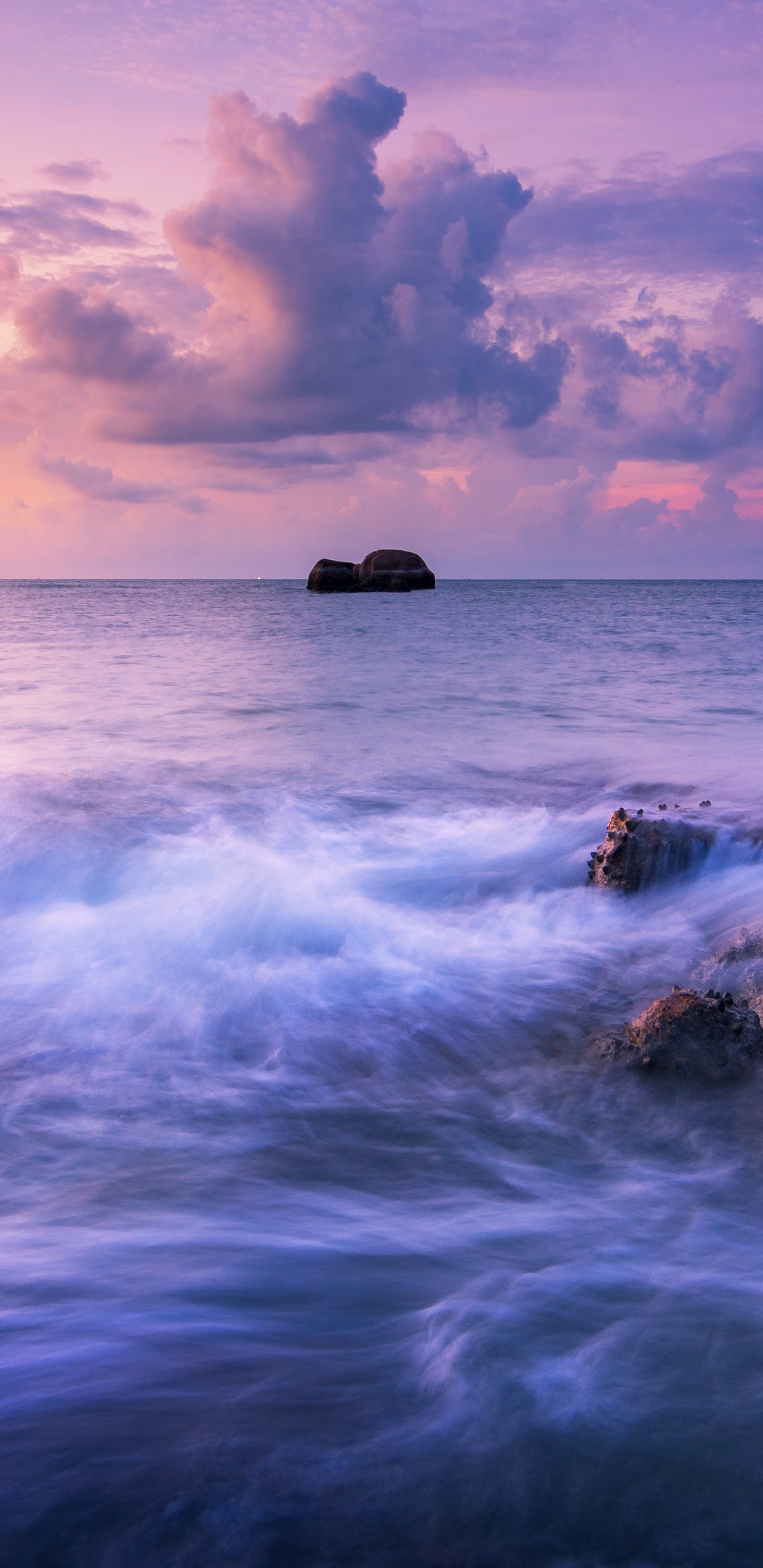 Waves Crashing, Landscape, Ocean, Cloud, Water. Wallpaper in 1440x2960 Resolution