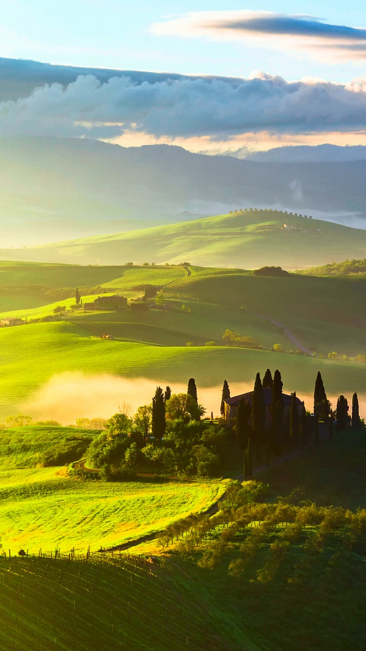 性质, 高地, 早上, 天空, 安装的风景 壁纸 720x1280 允许