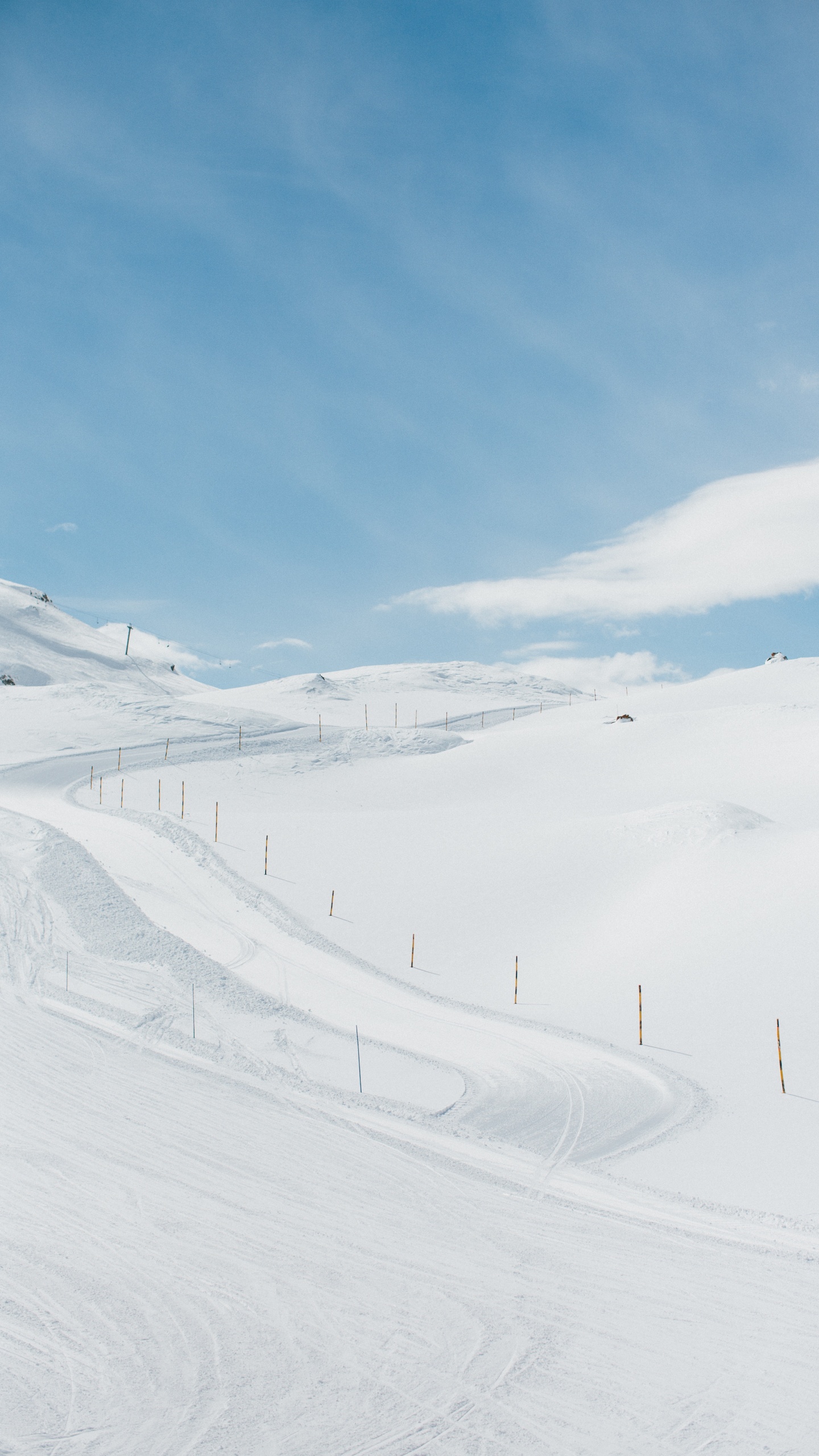 Snow, White, Winter, Slope, Piste. Wallpaper in 1440x2560 Resolution