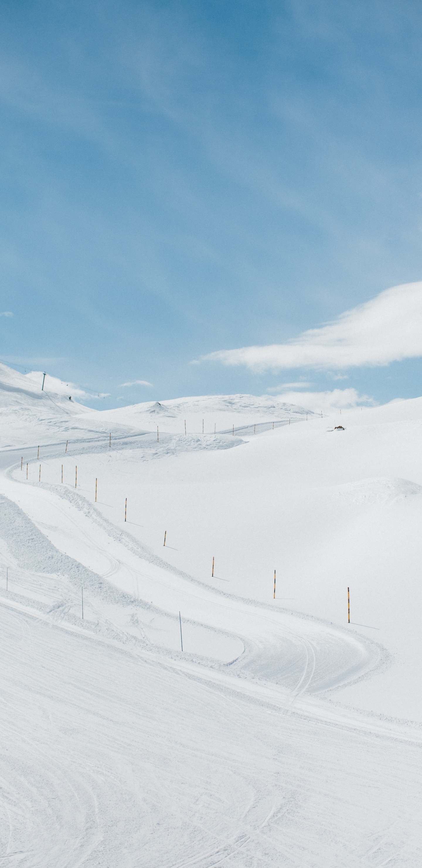 Snow, White, Winter, Slope, Piste. Wallpaper in 1440x2960 Resolution