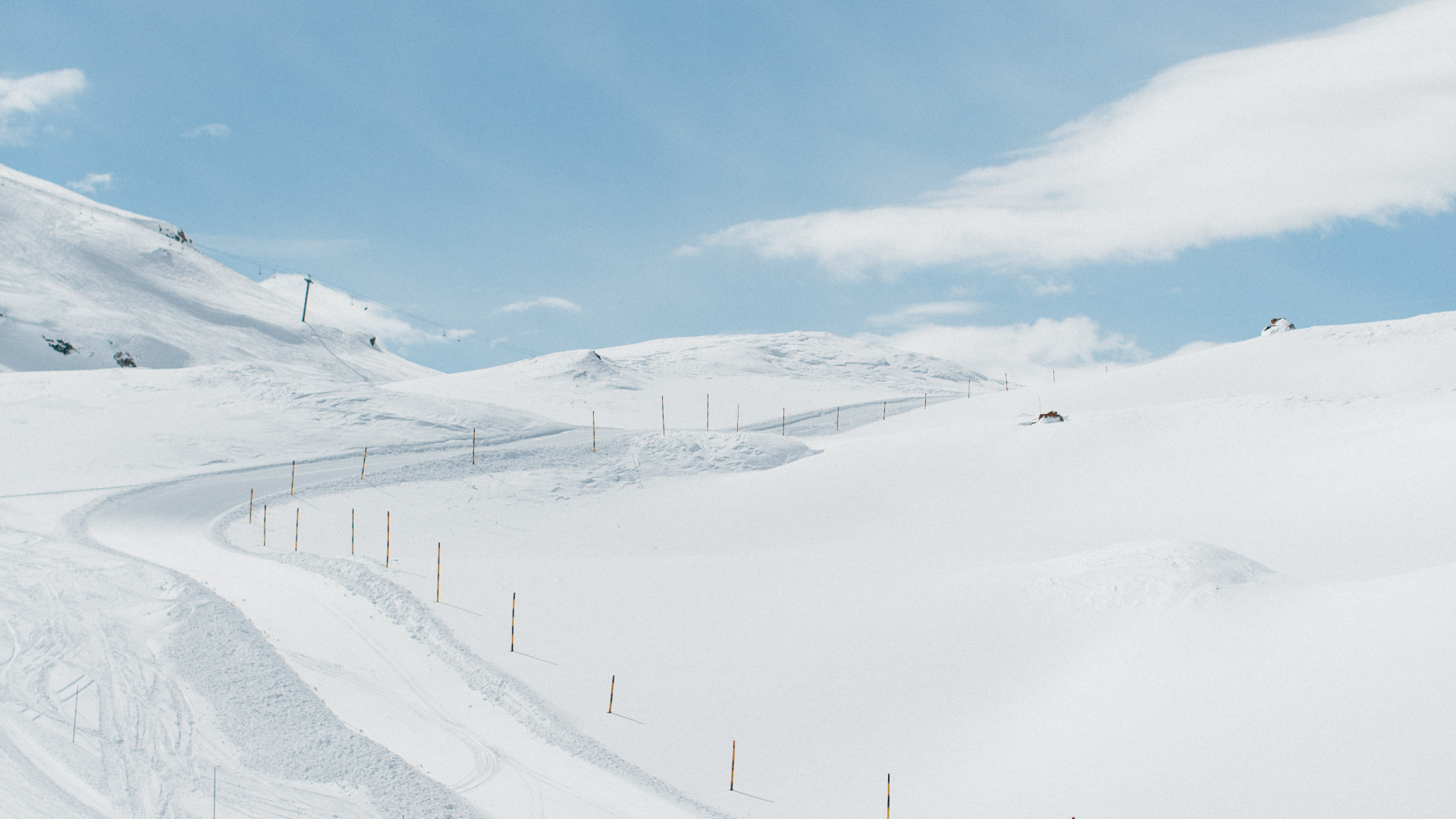 Snow, White, Winter, Slope, Piste. Wallpaper in 1920x1080 Resolution