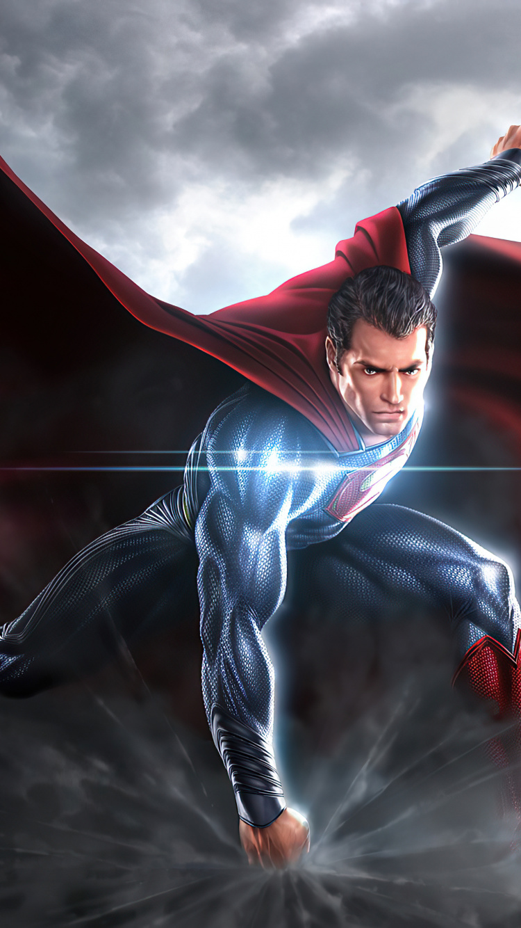 Mann Der Stahlkonzeptkunst, Zack Snyder, Mann Aus Stahl, Faora, Superman. Wallpaper in 750x1334 Resolution