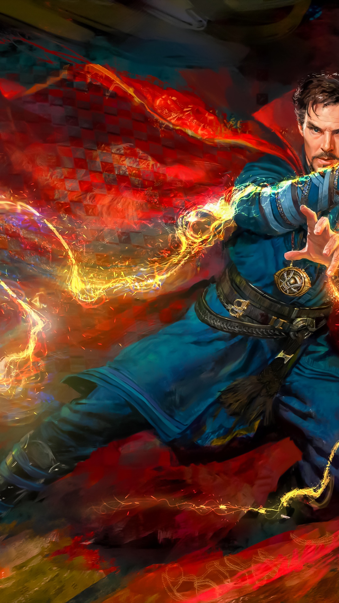 Marvel Cinematic Universe, Doctor Strange, Scott Derrickson, Painting, Cartoon. Wallpaper in 1080x1920 Resolution
