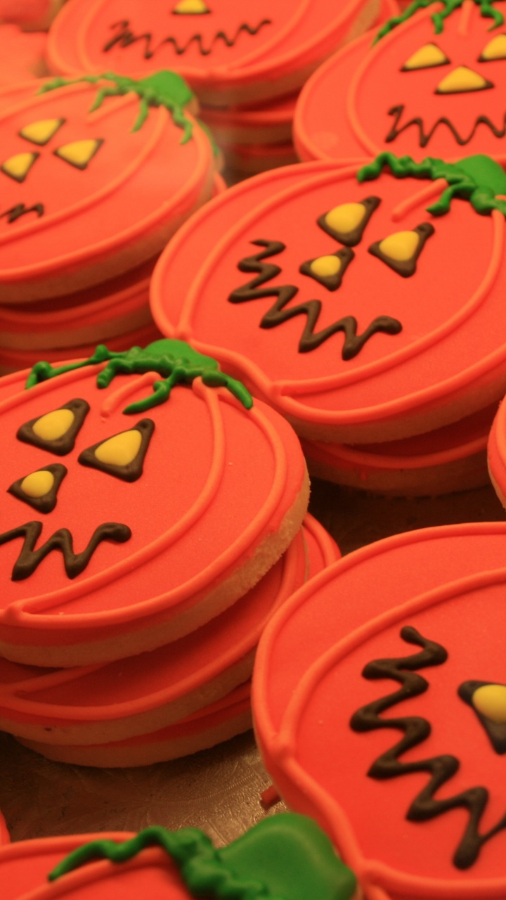 Sahnehäubchen, Sugar Cookie, Cupcake, Dessert, Orange. Wallpaper in 720x1280 Resolution