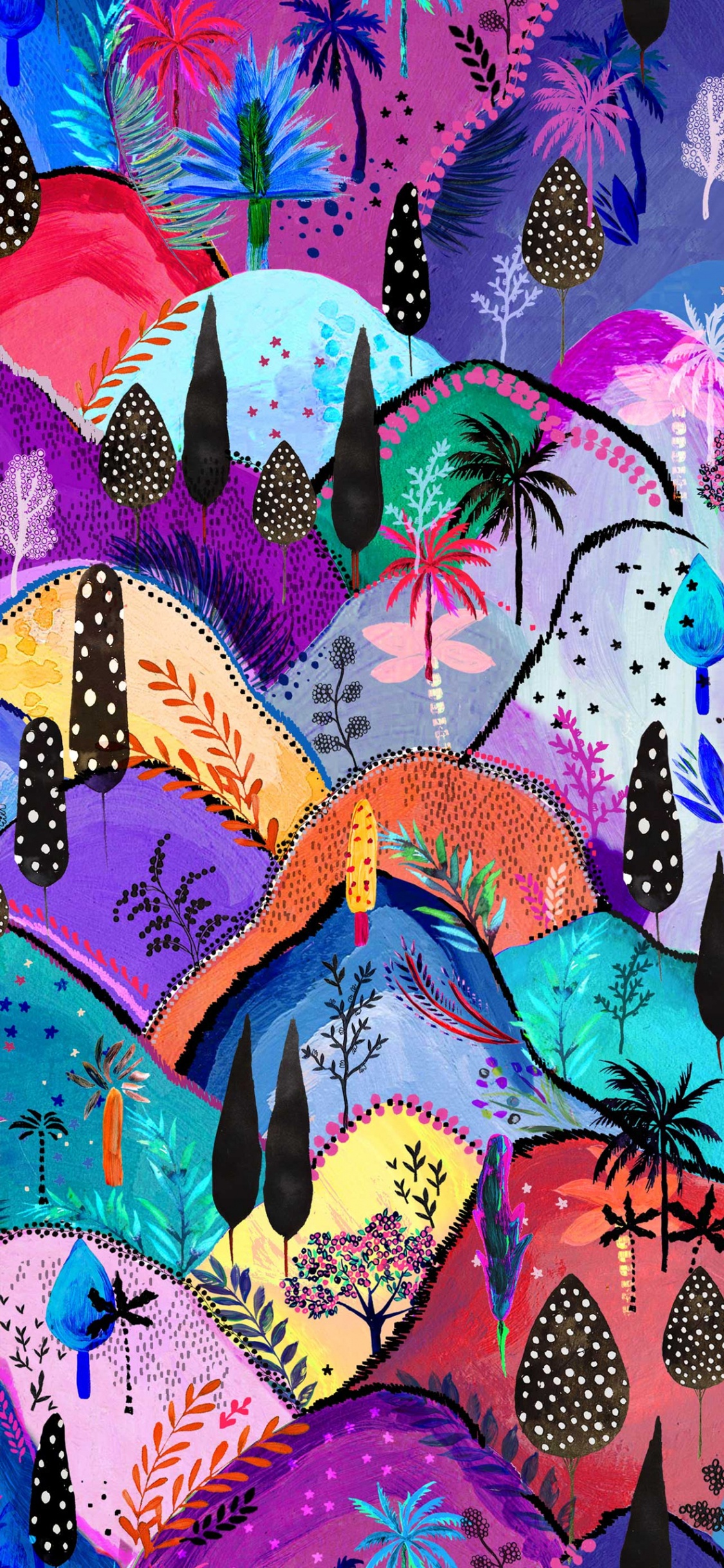 Muster, Design, Natur, Purpur, Textil. Wallpaper in 1125x2436 Resolution