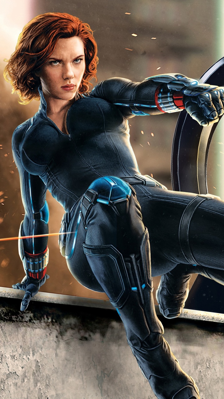 Black Widow Avengers Age of Ultron, Scarlett Johansson, Avengers Age of Ultron, Black Widow, Clint Barton. Wallpaper in 720x1280 Resolution