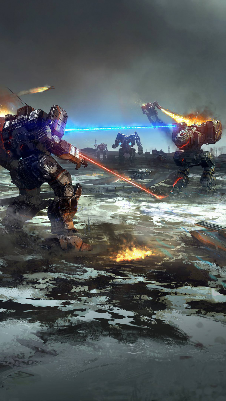 BattleTech, Harebrained Schemes, pc Game, Explosion, World. Wallpaper in 750x1334 Resolution