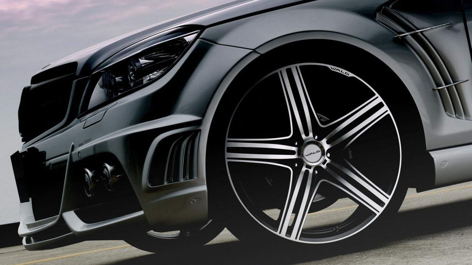 Mercedes Benz Clase c Negro. Wallpaper in 1920x1080 Resolution