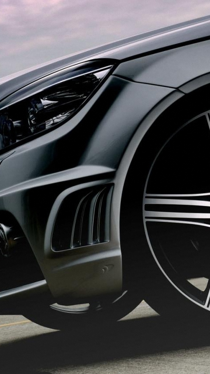 Mercedes Benz Clase c Negro. Wallpaper in 720x1280 Resolution