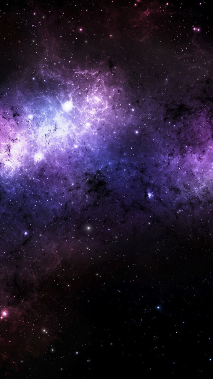 Purple and Black Starry Night. Wallpaper in 720x1280 Resolution
