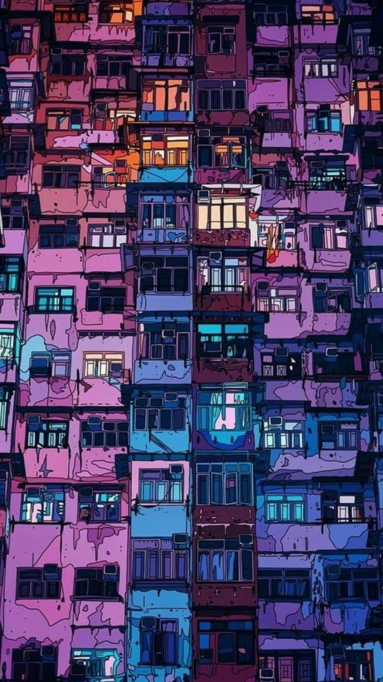 Android, Ios, Art, Building, Window. Wallpaper in 750x1334 Resolution