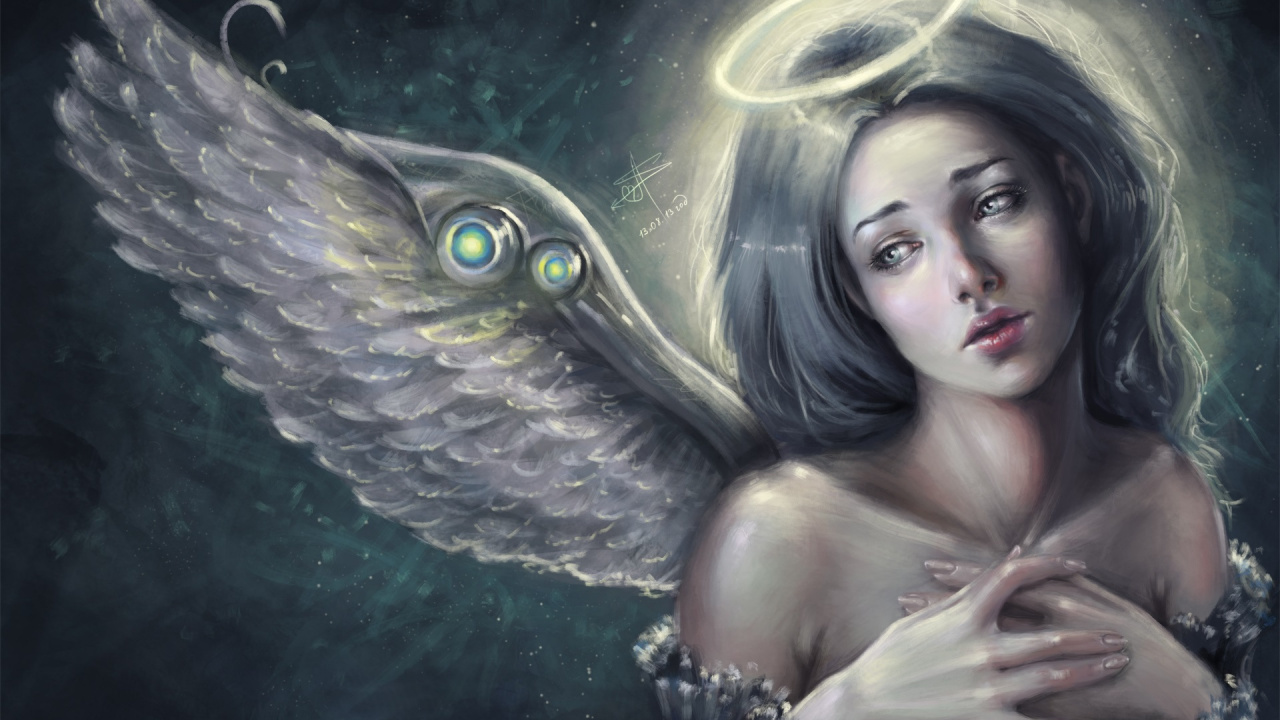 Femme en Robe Fleurie Noire et Blanche. Wallpaper in 1280x720 Resolution