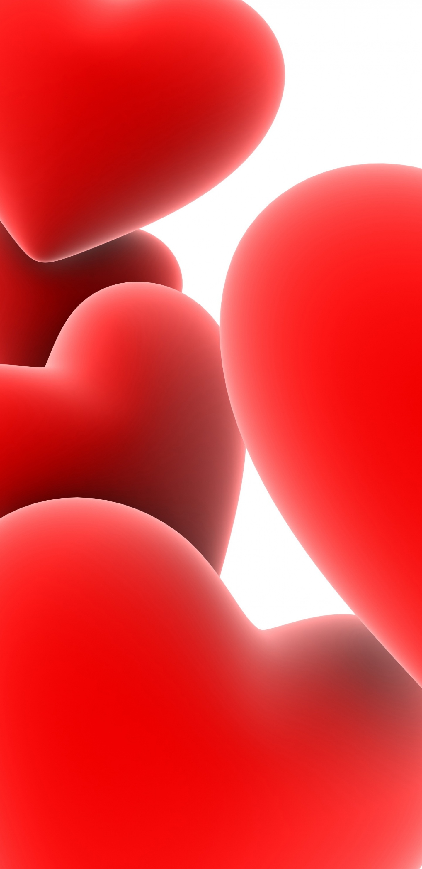 Coraz, Rojo, Amor, el Día de San Valentín, Ilustración. Wallpaper in 1440x2960 Resolution