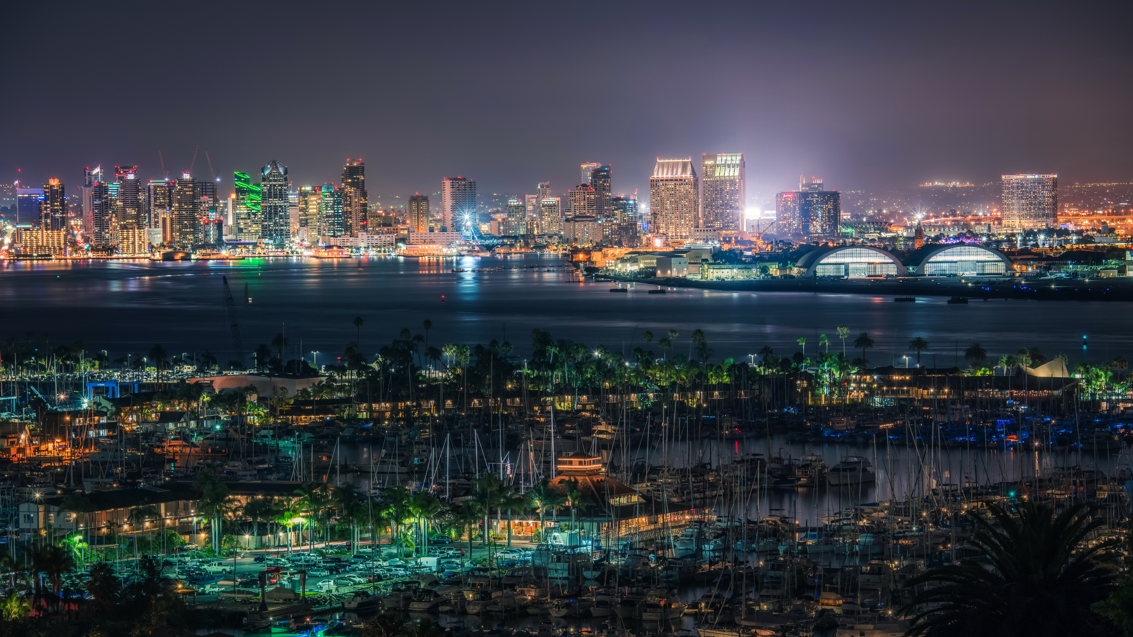 City Skyline During Night Time. Wallpaper in 3840x2160 Resolution