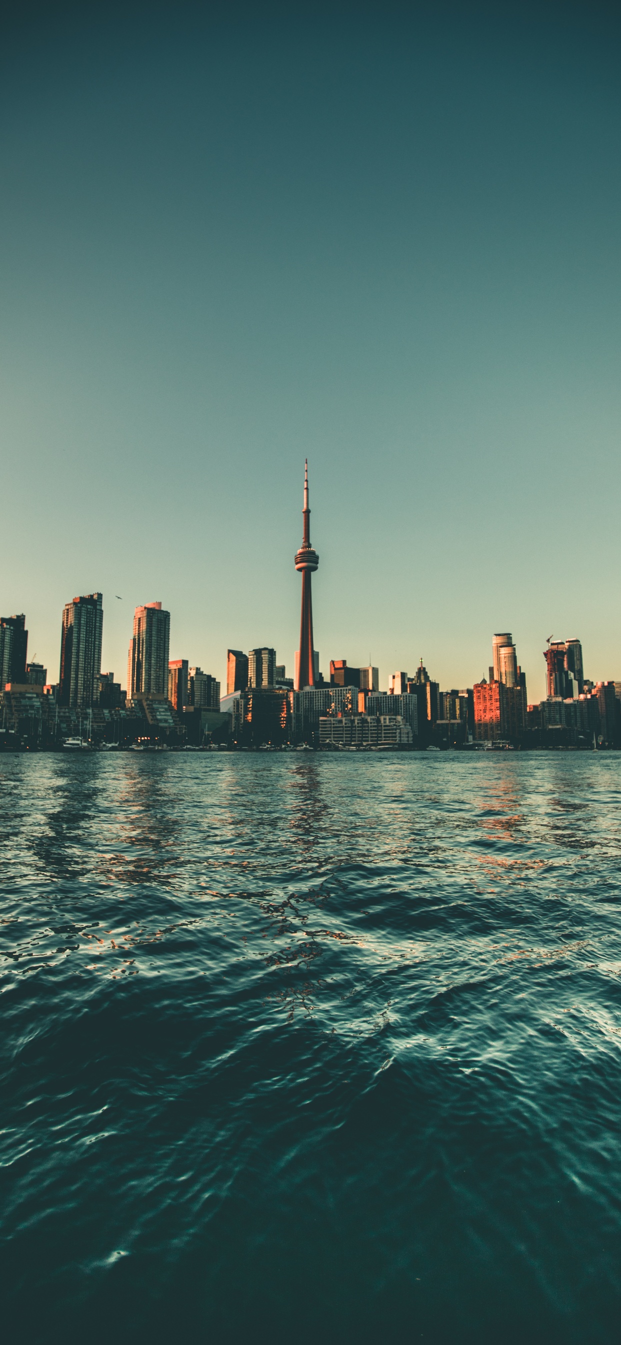 Horizonte de la Ciudad a Través Del Cuerpo de Agua Durante el Día.. Wallpaper in 1242x2688 Resolution