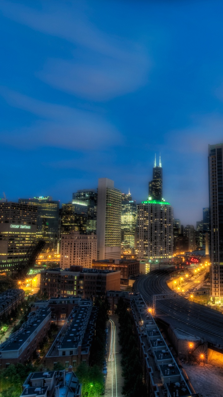 City Lights During Night Time. Wallpaper in 720x1280 Resolution
