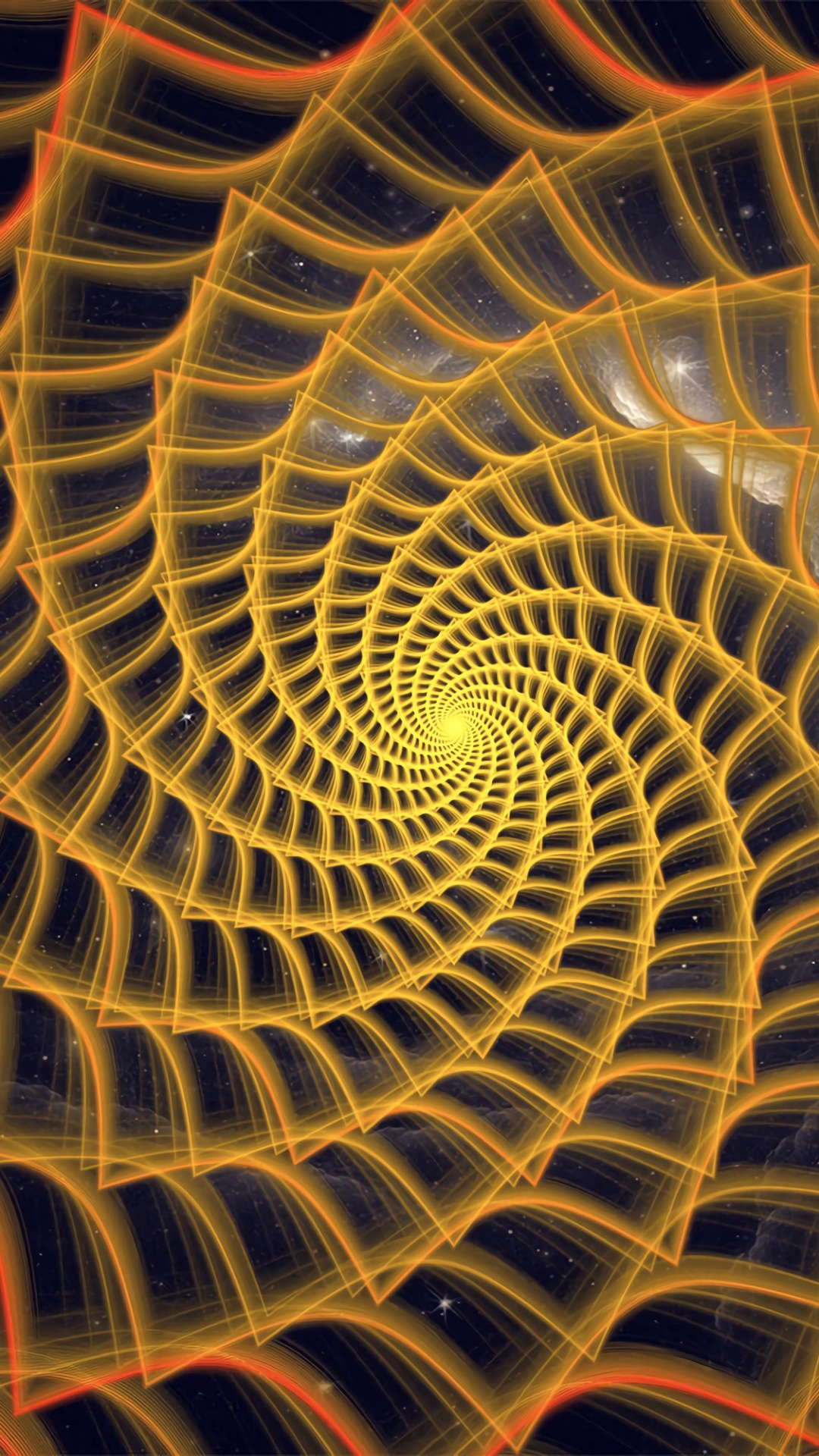 Escaleras de Caracol de Caracol Naranja Con Luces Blancas. Wallpaper in 1080x1920 Resolution