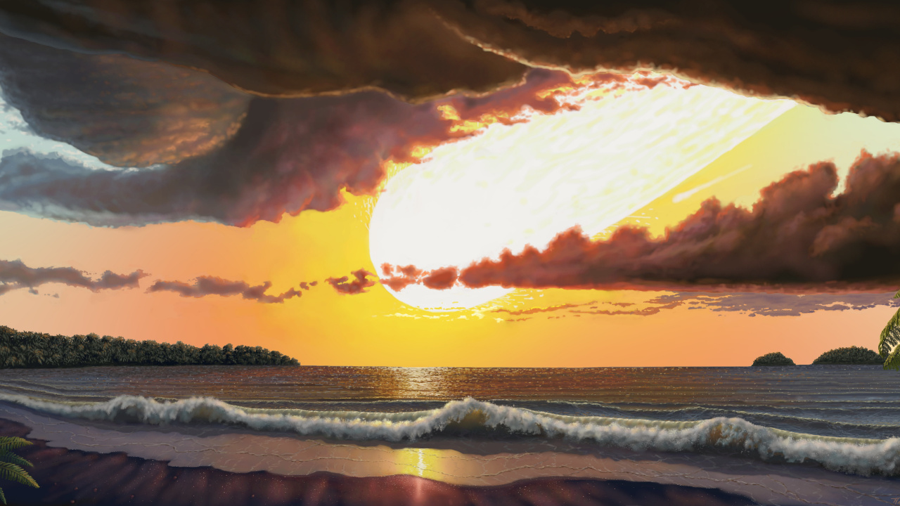 Wasser, Cloud, Wasserressourcen, Atmosphäre, Afterglow. Wallpaper in 1280x720 Resolution