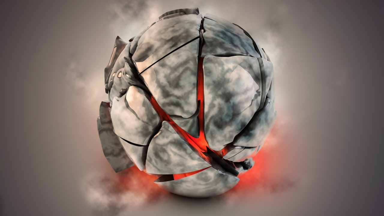 Clear Glass Ball With Red Light. Wallpaper in 1280x720 Resolution