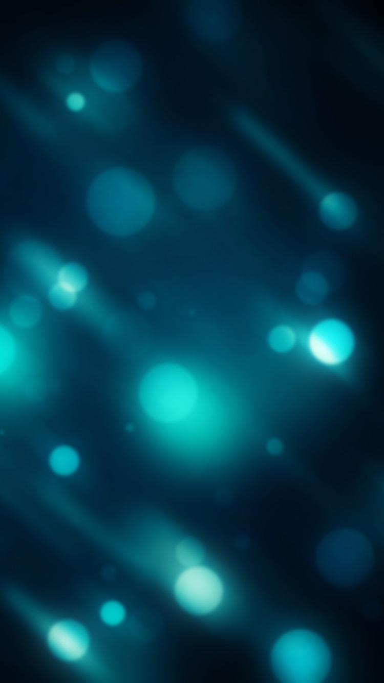 Bokeh de Luz Azul y Blanca. Wallpaper in 750x1334 Resolution